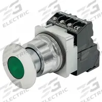 SIEMENS Mushroom Head Push Button: Illuminated, Mushroom Head Profile, Metallic, 30 mm, 1NO/1NC (MPN 52PP2J3A). Key specifications — Brand: SIEMENS; Action: Maintained; Series: Class 52; Push Button Material Type: Metallic.
