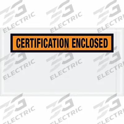 APPROVED VENDOR Packing List Envelopes: 10 in x 5 1/2 in, Certification Enclosed, Orange - Printed Packing List Envelopes