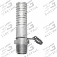 SANI-LAV Hose Adapter: Stainless Steel, Stainless, 3 3/4 in Overall Lg, 3/4 in Inlet Connection Size (MPN N14S). Key specifications — Inlet Connection Type: Barb; Brand: SANI-LAV; Color/Finish: Stainless; Includes: Trigger Lock Ring; Material: Stainless Steel; Product Type: Hose Adapter.