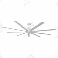 MAXX AIR Ceiling Fan: 13,000 cfm Airflow, 8 ft Blade Dia, 6 Speeds, 120V AC, Single Phase, White (MPN ICF96 WLWHUPS). Key specifications — Voltage: 120V AC; Light Kit: No; Number of Speeds: 6; Phase: Single; Current: 0.65 A; Brand: MAXX AIR.