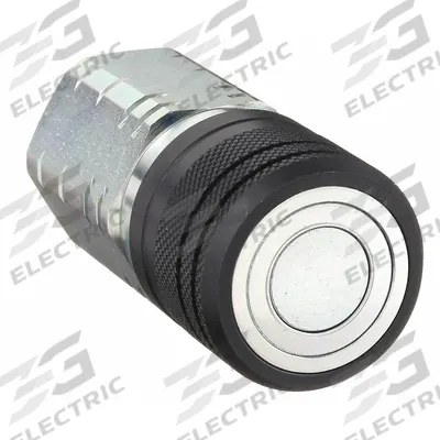 HANSEN Hydraulic Quick Connect Hose Coupling: 3/8 in, Steel, 29 lpm Max. Flow Rate - FF Series Hydraulic Quick-Connect Coupling Bodies