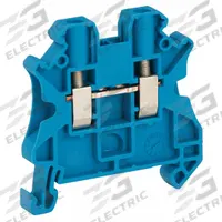 SCHNEIDER Terminal Block: DIN Rail Mounting Type, Screw Clamp Wire Termination, 2 Wire Terminals (MPN NSYTRV42BL). Key specifications — Brand: SCHNEIDER; For Minimum Wire Size: 26 AWG.