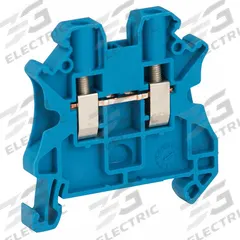 SCHNEIDER Terminal Block: DIN Rail Mounting Type, Screw Clamp Wire Termination, 2 Wire Terminals (MPN NSYTRV42BL). Key specifications — Brand: SCHNEIDER; For Minimum Wire Size: 26 AWG.
