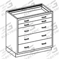 Base Cabinet: 35 1/4 in Overall Ht, 22 in Overall Dp, 35 in Overall Wd, Stainless Steel, 5 Drawers (MPN DS35HS). Key specifications — Product Type: Base Cabinet; Brand: BLICKMAN; Material: Stainless Steel; Standing Style: Wall Mounted; Cabinet Type: Base Cabinets.