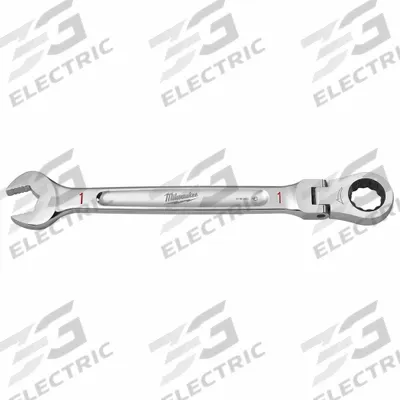 MILWAUKEE Combination Wrench: Chrome Vanadium Steel, Chrome, 1 in Head Size - SAE 12-Point Ratcheting Combination Wrenches