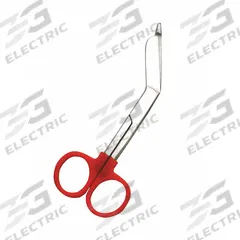 EMI Colorband Scissor: Bandage Scissors, Stainless Steel, Angled, Plastic, 5 1/2 in Overall Lg, Red (MPN 310 RED). Key specifications — Disposability: Reusable; Product Type: Bandage Scissors; Color: Red; Blade Material: Stainless Steel; Handle Material: Plastic; Brand: EMI; Blade End Type: Angled.