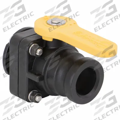 BANJO Manual Two-Way Ball Valve: 2 in, Polypropylene, Straight, Flange x Flange - Polypropylene Ball Valves