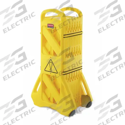 APPROVED VENDOR Portable Barricade: Accordion, Casters, 40 in Ht, 13 ft Expanded Lg - Expandable Barricades
