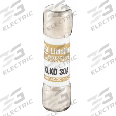 LITTELFUSE Fuse: KLKD Series, Midget, Fast-Acting, 30 A, 600 V AC, 600 V DC - Fast-Acting Cylindrical Fuses