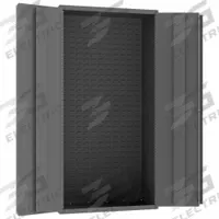 DURHAM MFG Bin Cabinet: 36 in x 18 in 72 in, 0 Shelves, 0 Bins, Solid, 14 ga Panel, Gray, Keyed (MPN 3602-BLP-95). Key specifications — attr64260: Assembled; attr64275: Shelf and Bin; attr63933: DURHAM MFG; attr64274: Gray; attr64276: Powder Coated; attr146303: Steel; attr143811: Bins.