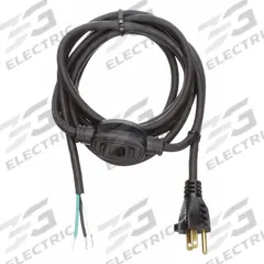 APPROVED VENDOR Power Cord: 8 ft Lg, 3/14, 5-15P Plug, Bare Wire Receptacle, SJO, Rubber, 125V AC (MPN 1TNB2). Key specifications — attr1326987: APPROVED VENDOR; attr1326973: Rubber.
