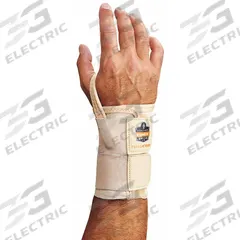PROFLEX BY ERGODYNE Wrist Support: Left, S Ergonomic Support Size, Tan, Fits Up to 6 in (MPN 4010). Key specifications — attr377055: PROFLEX BY ERGODYNE; attr328767: Left; attr328769: Tan; attr328770: Up to 6 in.