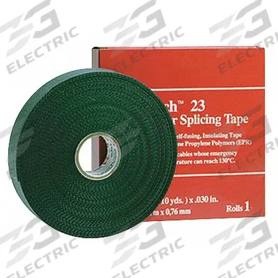3M Electrical Tape: 3/4 in Wd, 10 yd Lg, 30 mil Thick, Ethylene Propylene Rubber - High-Voltage Electrical Tape