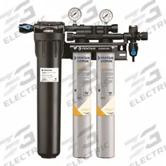 EVERPURE Water Filtration System: 0.2 micron, 5 gpm, 50,000 gal, 25 1/4 in Overall Ht (MPN EV932852). Key specifications — Connection Type: NPT; Filter Media: Carbon; Reduces: Chlorine Odor; Brand: EVERPURE.