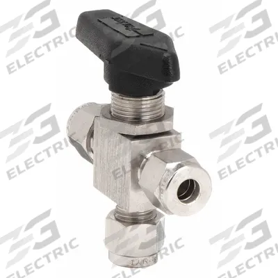 Parker Manual Three-Way Ball Valve: 1/2 in, 316 Stainless Steel, L Flow, Std Port Ball Port - Stainless Steel Ball Valves