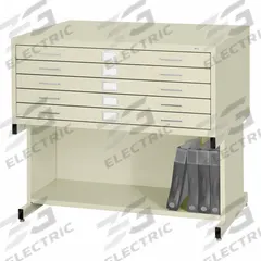 SAFCO PRODUCTS Flat File Cabinet Base: White, 20 in Overall Ht, 41 1/2 in Overall Dp, Open Base (MPN 4979TS). Key specifications — attr988652: SAFCO PRODUCTS; attr988656: White.