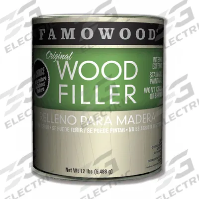 FAMOWOOD Filler: Original Wood Filler, 12.1 lb Container Size, Pail, Birch - Wood Fillers