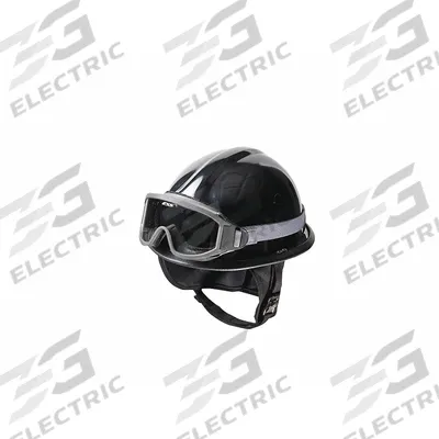BULLARD Fire and Rescue Helmet: Black, Modern Rear Brim, Chin Strap