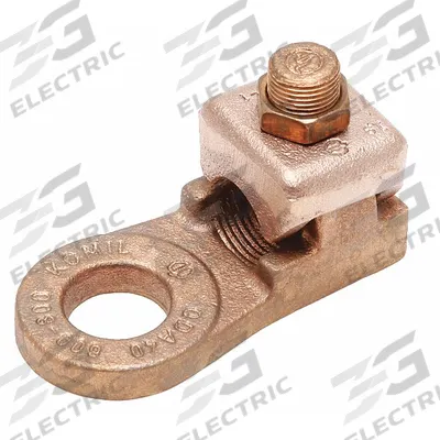 BURNDY Wire Connector: 14 AWG – 8 AWG Wire Sizes, 3/8 in Stud Size - Straight Mechanical Lugs