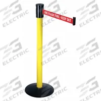 RETRACTA-BELT Barrier Post with Belt: Red, No Pattern, ARC Flash Zone - Keep Out, 15 ft Belt Lg (MPN 321YA-ARC). Key specifications — attr981468: Cast Iron; attr981465: Red; attr981461: RETRACTA-BELT; attr981440: Aluminum; attr981443: Yellow; attr981449: ARC Flash Zone - Keep Out; attr981448: White.
