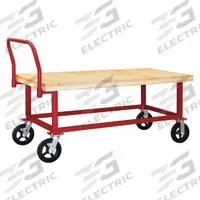 DURHAM MFG Platform Truck: 1,800 lb, 60 in L x 30 in W x 34 13/16 in H Deck, 8 in Caster Dia (MPN WHPTA-WD-3060-8MR-17T). Key specifications — Side Panel Type: No Side Panels; Caster/Wheel Configuration: (2) Rigid; Brand: DURHAM MFG.