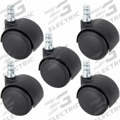 APPROVED VENDOR Stem Caster: Swivel, No Brake, 2 in Wheel Dia., 2 in Wheel Wd, Nylon, Nylon - Low-Profile Easy-Turn Friction-Ring Stem Casters