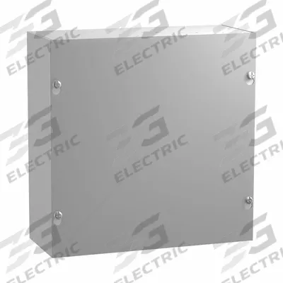HAMMOND Junction Box: Steel, 36 in x 36 in x 12 in, NEMA 1, Solid Cover, Screw On - Steel Indoor Enclosures with Screw-On Covers