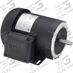 WEG General Purpose Motor: C-Face/Rigid Base Mount, Totally Enclosed Fan Cooled, 1/2 hp, 1,760 RPM (MPN .5018ES3E56C-S). Key specifications — Brand: WEG; Nameplate Voltage @ 60 Hz: 208-230/460V AC; Full Load Current @ 60 Hz: 1.91-1.72/0.862 A; Nameplate RPM @ 60 Hz: 1,760 RPM; Motor Enclosure: TEFC.