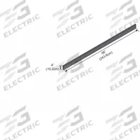 INSTOCK Work Surface Curb: 8 ft Overall Lg, 4 in Overall Wd, 1 in Countertop Thick, Black, Phenolic (MPN GRLP9604-1). Key specifications — Brand: INSTOCK; Color: Black; Material: Phenolic.