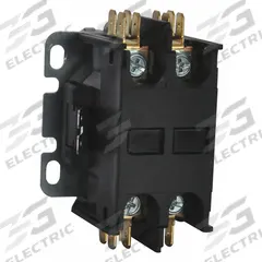 DAYTON Definite Purpose Magnetic Contactor: 2 Poles, 120V AC, 32 A, Non-Reversing (MPN 6GNR7). Key specifications — Brand: DAYTON; Coil Voltage: 120V AC; Contactor Style: HVACR Definite Purpose Contactor; Mounting Style: Through Panel; Terminal Connection Type: Screw Terminals; Maximum Voltage Rating: 600V AC; Phase: Single; Main Pole Contact Form: 2NO.
