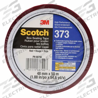 SCOTCH Color Coding Tape: 2.5 mil Tape Thick, Red, 2 in x 55 yd - 2" Color-Coding Tape