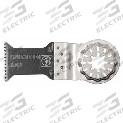 FEIN Oscillating Tool Blade: 1 3/8 in Blade Wd, 3 13/16 in Overall Lg, Precision Cutting - Starlock Mounted Blades