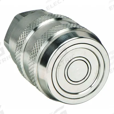 Parker Hydraulic Quick Connect Hose Coupling: 3/8 in Coupling Size, Steel, Nitrile - 71 Series Hydraulic Quick-Connect Coupling Bodies