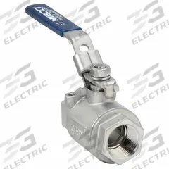 NIBCO Manual Two-Way Ball Valve: 1 in, Stainless Steel, Straight Valve Body, FNPT x FNPT, Two-Piece (MPN NL95X0A). Key specifications — Brand: NIBCO; Handle: Locking Lever.