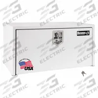 BUYERS PRODUCTS Underbody: Underbody Truck Box, Single Drop-Down Door Door, 24 in Overall Dp, White (MPN 1704403). Key specifications — Color: White; Brand: BUYERS PRODUCTS; Lock Type: Keyed.