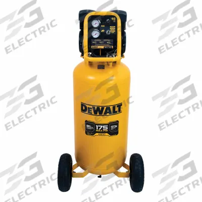 DEWALT Portable Electric Air Compressor: Quiet, Oil Free, 26 gal, Vertical, 2 hp - Wheeled Portable Electric Air Compressors