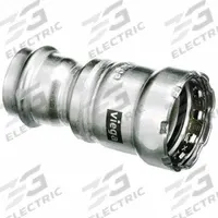 VIEGA MEGAPRESS Crimp Coupling Fitting: 1/2 in Pipe x 1/2 in Pipe Size, Press-fit x Press-fit, FKM (MPN 95465). Key specifications — Brand: VIEGA MEGAPRESS.