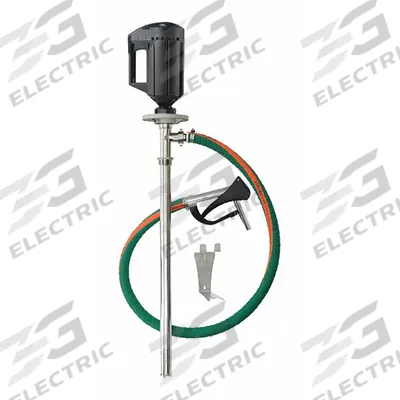 Dayton Electric Drum Pump: Pump with Hose & Nozzle, 1 1/3 hp HP, 220 V AC, 18 gpm - Centrifugal Electric Drum Pumps