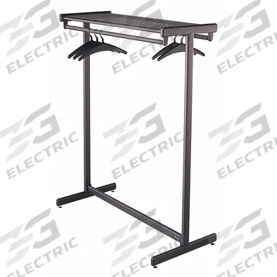 QUARTET Garment Rack: Rod Design (No ) Hooks, 2 Rods, 61 1/2 in Overall Ht, 48 in Overall Wd - Garment Racks