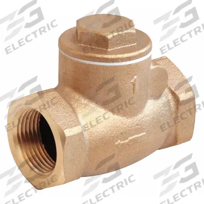 APPROVED VENDOR Swing Check Valve: Swing, Inline Valve Body, 1 in Pipe Size, FNPT x FNPT - Bronze Inline Swing Check Valves