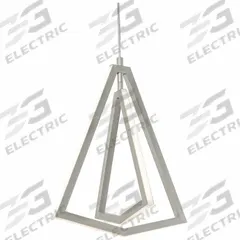 AFX INC. Pendant: 12 5/8 in Dia, 14 7/8 in Ht, Satin Nickel, 1,000 lm, 3000K, 20 W, 120V AC (MPN GNAP15L30D1SN). Key specifications — attr1257651: 120V AC; attr1257625: AFX INC.; attr1257628: 3000K; attr1257630: Yes; attr1257619: Satin Nickel.