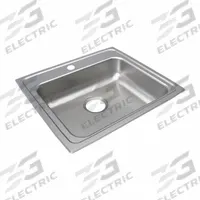 JUST MANUFACTURING Bowl Drop-In Sink: 22 in Overall Lg, 19 1/2 in Overall Wd, 6 1/2 in Bowl Dp (MPN SLFADA1921A652-J). Key specifications — Brand: JUST MANUFACTURING; Color Family: Silver/Gray.