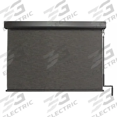 KEYSTONE FABRICS Exterior Sun Shade: Kona, 72 in Valence Wd, Pole and Crank - Titanium Plus Series