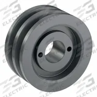 APPROVED VENDOR V-Belt Pulley: 2AK41, 2 Groove, 3.95 in OD, Bushed Bore, H/QT, Cast Iron (MPN 2AK41H). Key specifications — attr1318293: 2AK41; attr1318301: 3.36 in (3L); attr1318291: 3L.