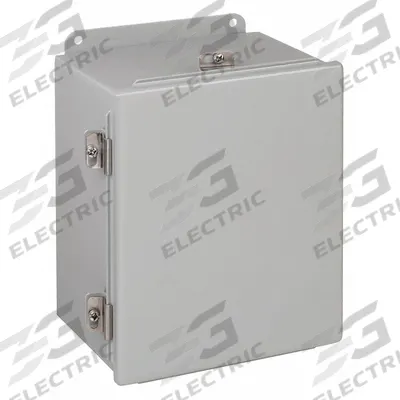 HOFFMAN Enclosure: Steel, 8 in x 6 in x 4 in, NEMA 12/13/4, Solid Cover - Steel Washdown Enclosures