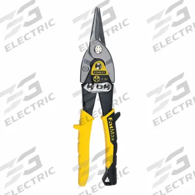 STANLEY Aviation Metal Cutting Snip: Straight, 10 in Overall Lg, 2 in Cutting Lg - Aviation Snips
