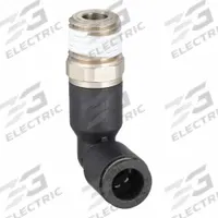 LEGRIS Push-Fit Elbow Fitting: 5/16 in OD x 1/4 in Pipe Size, Push-to-Connect x MNPT, Black, 10 PK (MPN 3129 08 14). Key specifications — Brand: LEGRIS.