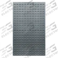 QUANTUM STORAGE SYSTEMS Louvered Panel: 61 in x 36 in x 1/2 in, 1 Sides, 0 Bins, Gray (MPN QLP-3661). Key specifications — attr38851: Gray; attr38864: Baked Enamel; attr38845: QUANTUM STORAGE SYSTEMS.