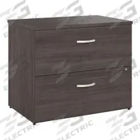 BUSH BUSINESS FURNITURE Lateral File Cabinet: Bark Gray, 2 Drawers, 29 7/8 in Overall Ht, ANSI/BIFMA (MPN SDF136SGSU-Z). Key specifications — attr988670: Laminate; attr988694: Particle Board; attr988691: None; attr988652: BUSH BUSINESS FURNITURE; attr988656: Bark Gray.