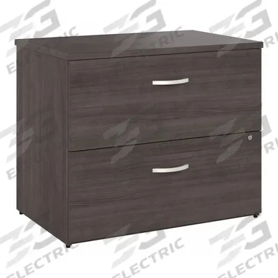 BUSH BUSINESS FURNITURE Lateral File Cabinet: Bark Gray, 2 Drawers, 29 7/8 in Overall Ht - Lateral File Cabinets